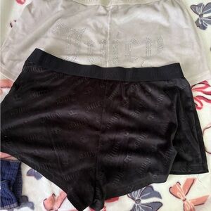 Juicy Couture Black and Cream Shorts